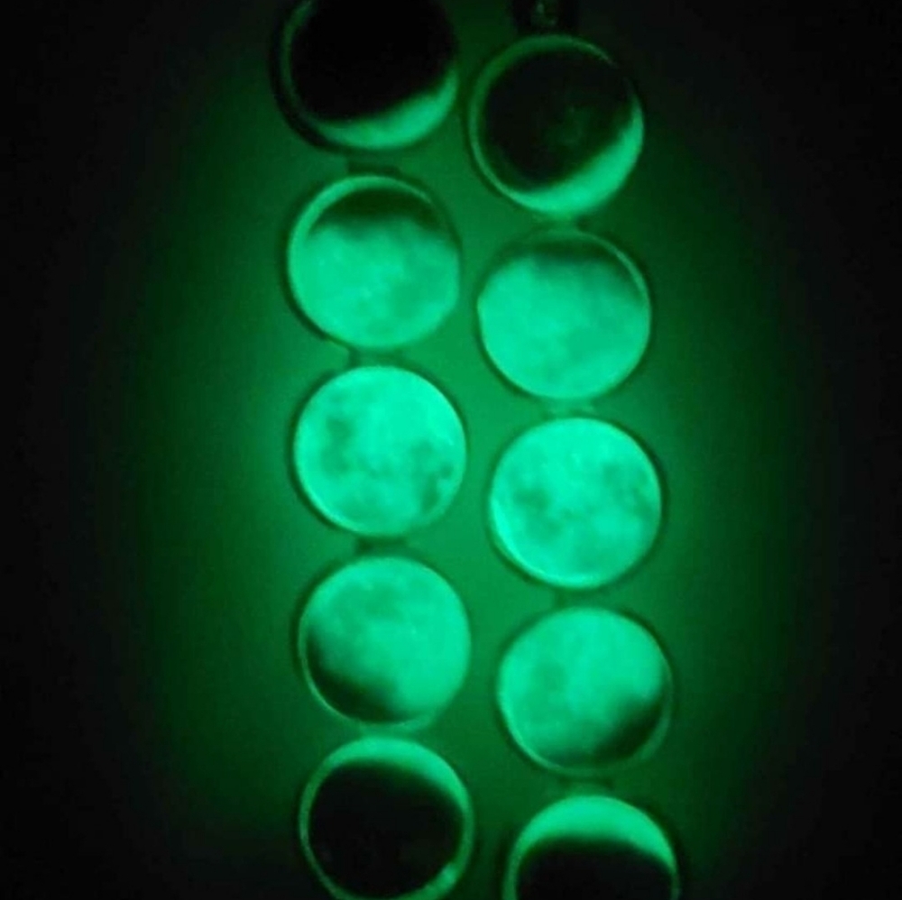 Moon Phase Glow in the Dark Earrings - Picture 4 of 5